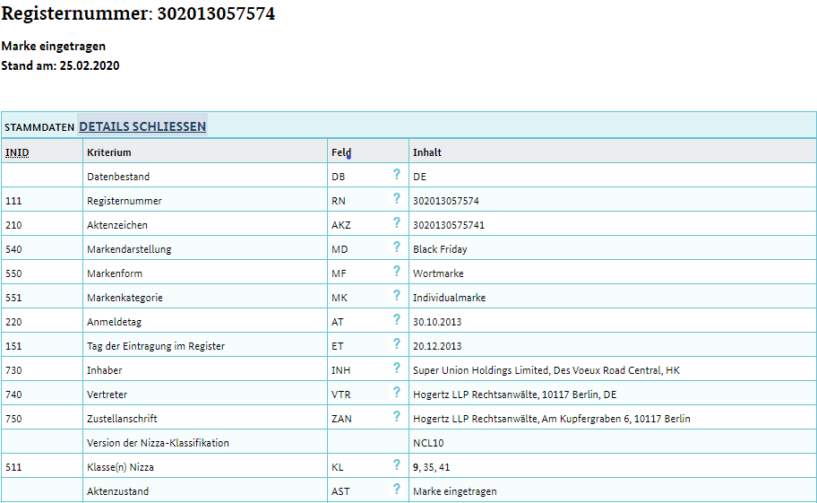Bundespatentgericht trifft Entscheidung zur Marke “Black Friday”